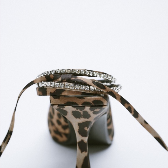 ZARA HIGH-HEELED SLINGBACK INTERCHANGEABLE STRAP SHOES SIZE 6.5(37) - Picture 8 of 10